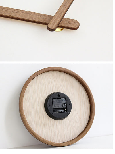 Reloj de Pared Minimalista Moderno en Madera Maciza Estilo Retro - Image 10