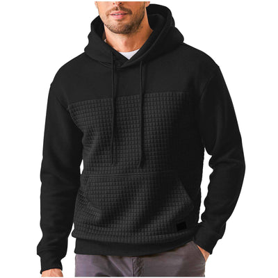 Chaqueta Sudadera Deportiva Talla Grande con Forro Polar y Diseño Patchwork Cuadros - Image 17