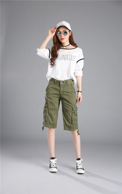 Pantalones Casuales Sueltos Capri Multicolor Talla Grande - Image 16