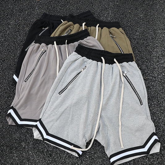 Shorts Deportivos con Cordón en Algodón