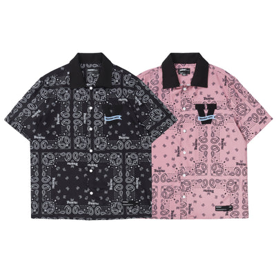 Camisa Patchwork Hombre Estilo Hip-hop Oversize Unisex