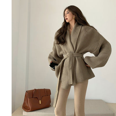 Cardigan Holgado con Pantalón Bootcut de Cintura Alta - Image 8