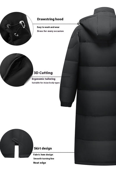 Abrigo Largo de Plumón de Pato Blanco para Hombre - Chaqueta Térmica Reforzada - Image 26