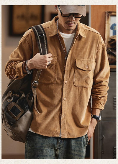 Chaqueta de Trabajo Pesada Estilo Retro Americano para Hombre - Image 26