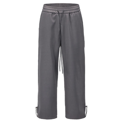 Pantalones Casuales Rectos Holgados con Drapeado Sedoso para Hombre - Image 9