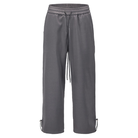 Pantalones Casuales Rectos Holgados con Drapeado Sedoso para Hombre - Image 9
