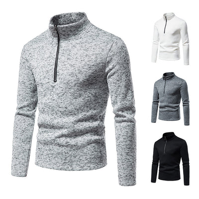 Suéter Camiseta Cuello Alto con Diseño de Cierre Hueco para Hombre - Image 8