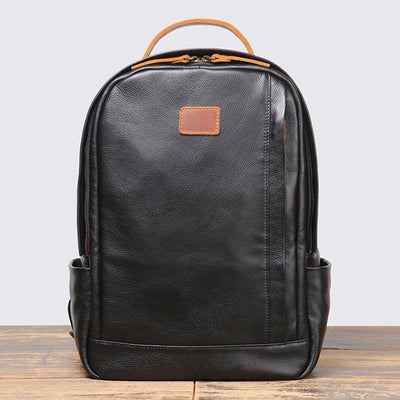 Mochila de Viaje Premium en Cuero Genuino Top Grain para Hombre