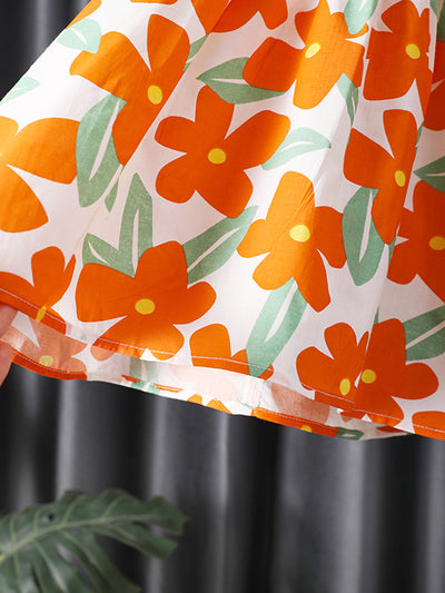 Vestido Floral de Princesa con Manga Corta para Niñas - Image 15