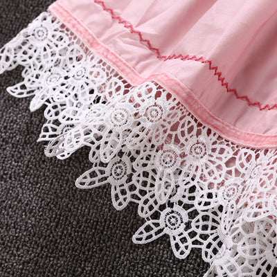 Vestido Infantil Corto de Encaje Ajustado y Elegante - Image 12