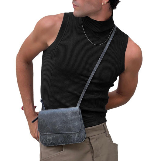 Camiseta Deportiva sin Mangas de Color Sólido para Hombre - Image 5
