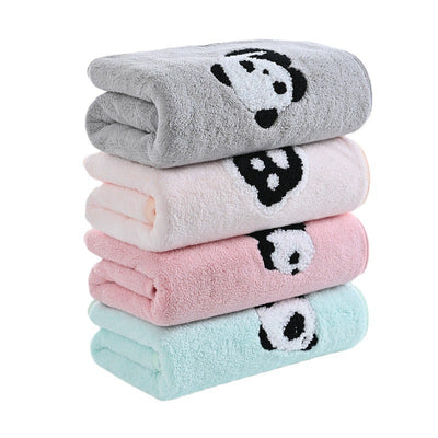 Fundas de Panda Bordado en Terciopelo Coral - Suave y Absorbentes - Image 5