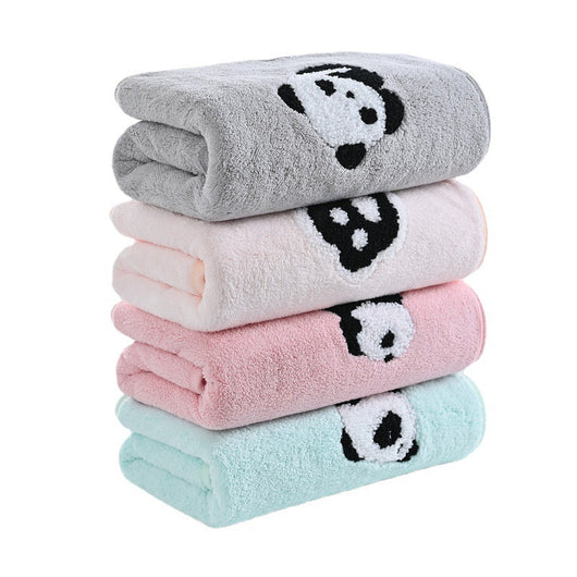 Fundas de Panda Bordado en Terciopelo Coral - Suave y Absorbentes - Image 5