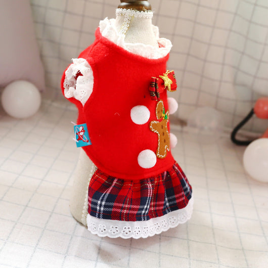 Abrigo Navideño Cuadros Rojos para Perros - Diseño Festivo - Image 15
