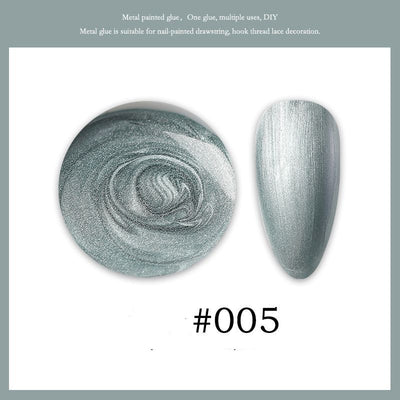Adhesivo para Uñas con Efecto Espejo Dorado Japonés - Image 19