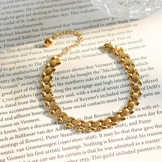 Pulsera Chapada en Oro 18K - Estilo Europeo y Americano