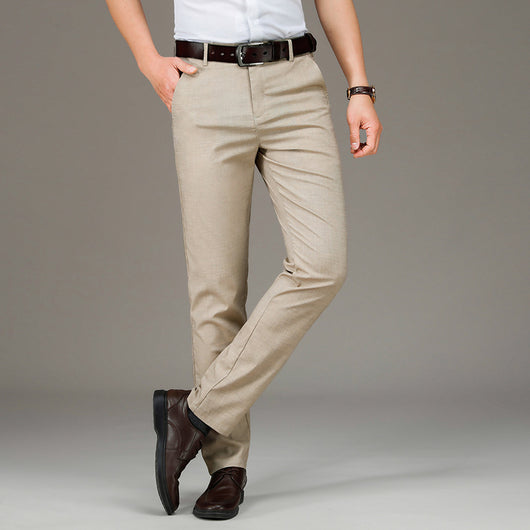 Pantalones Vaqueros Tencel Rectos Hombre Verano Cintura Alta Talla Grande - Image 11