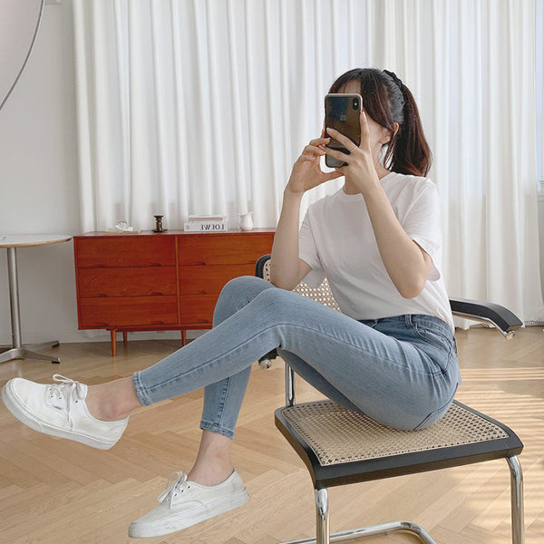 Pantalones Ajustados Elásticos de Corte Lápiz