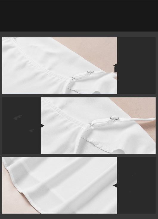 Blusa Suelta de Gasa con Cuello en V para Mujer - Image 20