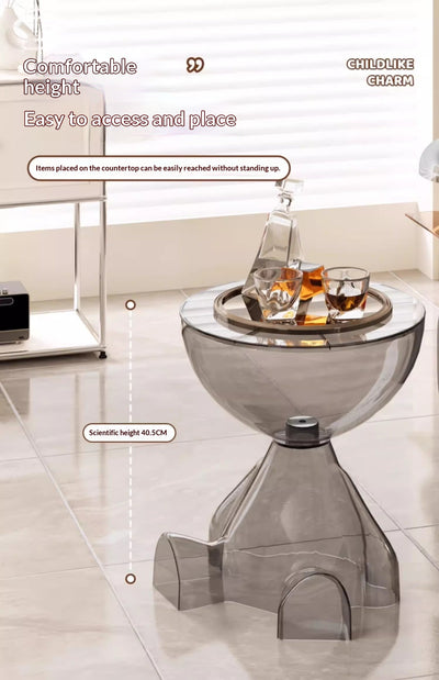 Mesa de Centro Transparente Estilo Osito de Peluche para Sala y Dormitorio - Image 12
