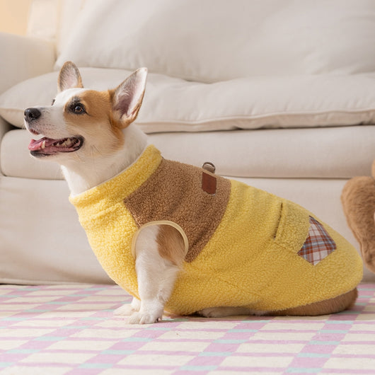 Abrigo Polar para Perros Pequeños con Osito Bordado y Bolsillos Escoceses - Image 11