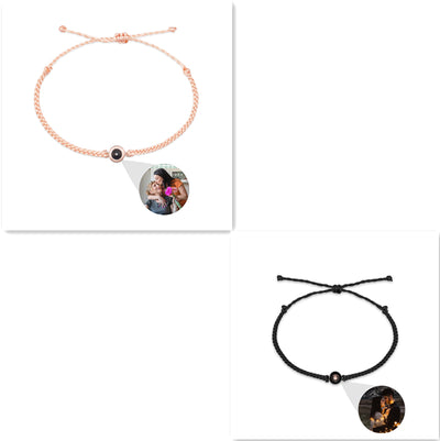 Pulsera de Proyección de Foto Personalizada Tejida a Mano - Joya Romántica para Parejas - Image 29