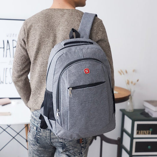 Mochila Escolar Ligera de Color Sólido