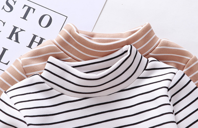 Polera Cuello Medio a Rayas - Prenda Única Ajustada - Image 10