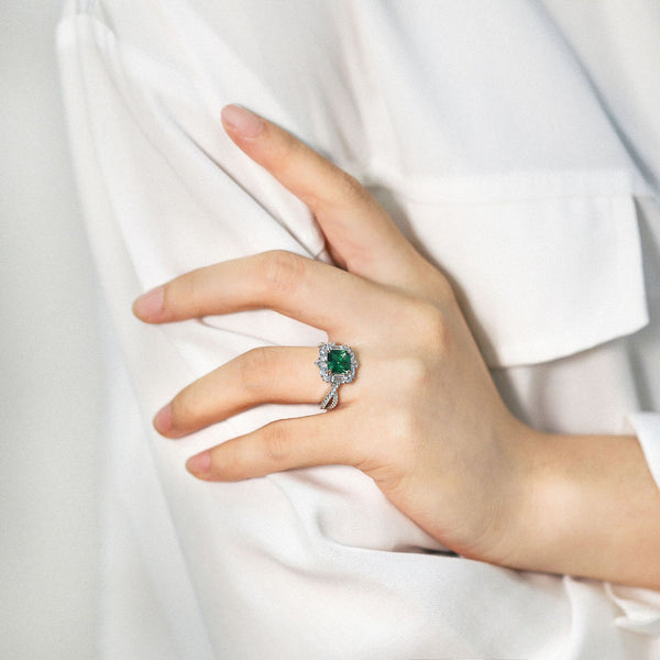 Anillo de Compromiso Abuela Princesa - Diseño Europeo y Americano