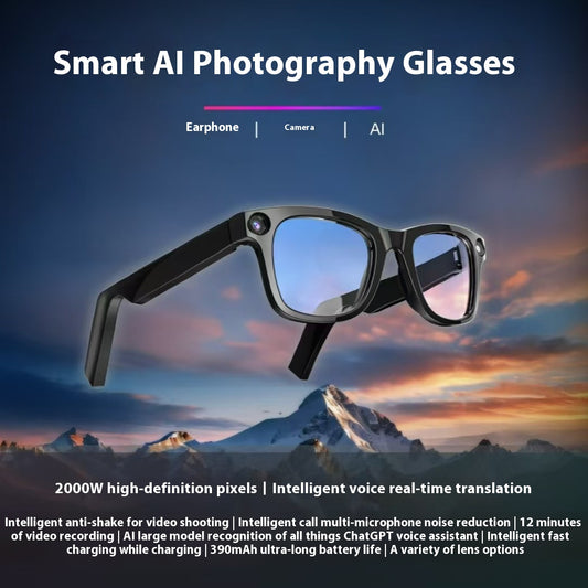 Gafas Inteligentes con Cámara HD Anti-vibración para Grabación Profesional