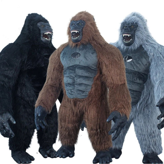 Disfraz Inflable King Kong - Traje de Gorila Gigante con Pelaje