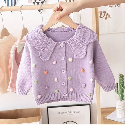 Cardigan Tejido Elegante para Niña - Manga Larga Base Versátil - Image 3
