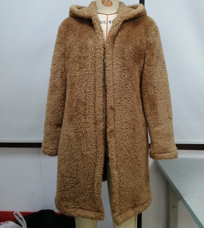 Abrigo Gabardina Cardigan Capucha en Lana de Cordero - Image 8