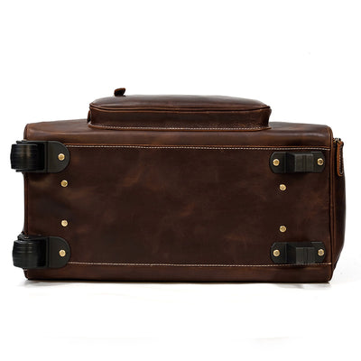 Maletín de Cuero Genuino Vintage para Viajes - Bolsa Retro Estilo Ejecutivo - Image 14