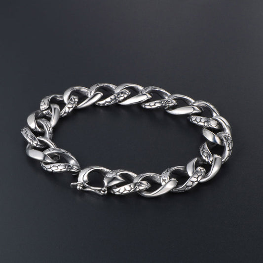 Pulsera de Acero Titanio Gótica Vintage con Estilo Creativo