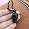 Mens Fashion Simple Skull Pendant Necklace Negro C