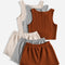 Conjunto de Verano Casual: Shorts y Chaleco de Dos Piezas