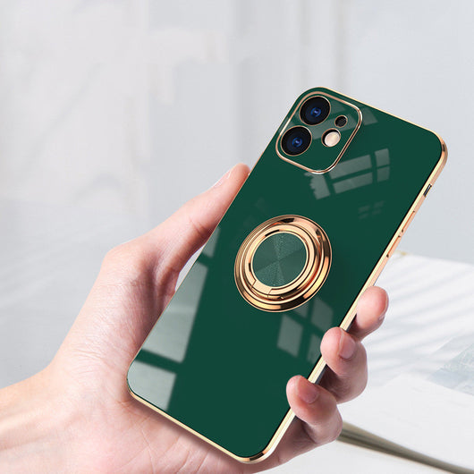 Funda para Teléfono con Anillo Galvanizado Color Sólido - Image 10
