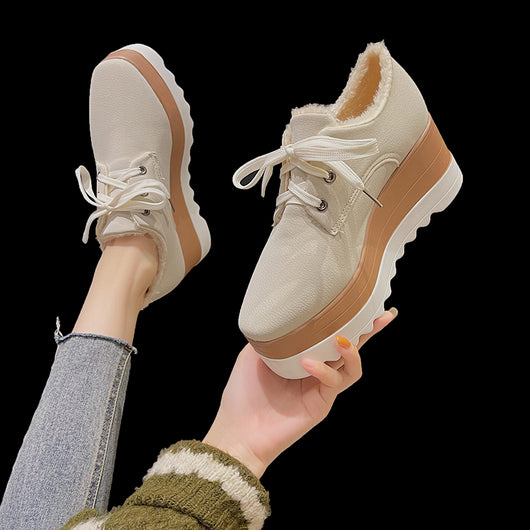 Zapatos de Algodón Cómodos con Punta Cuadrada y Suela Acolchada para Mujer - Image 7