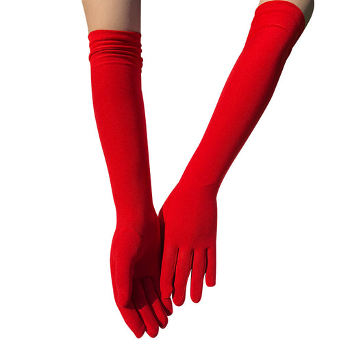 Guantes Elásticos de Seda Láctea para Mujer - Image 5
