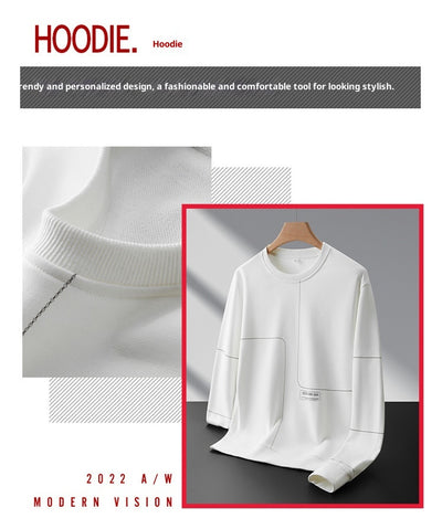 Sudadera Holgada Cuello Redondo Casual Versátil para Hombre - Image 11