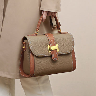 Bolso de Hombro Asimétrico Lujo Minimalista con Textura Sofisticada - Image 2