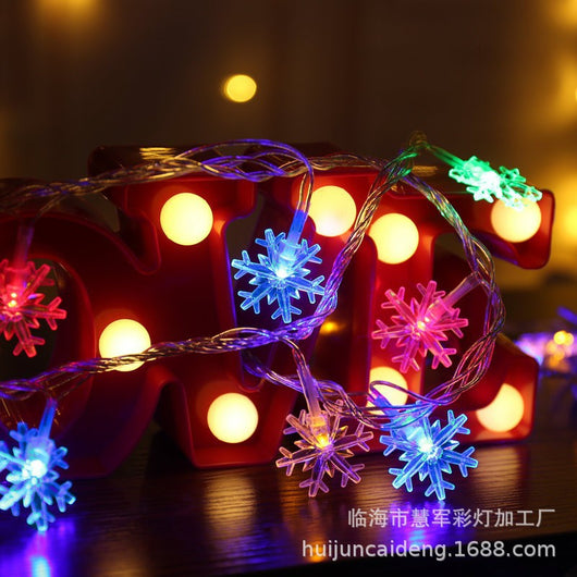 Cadena de Luces Solares con Diseño de Copos de Nieve LED - Image 7