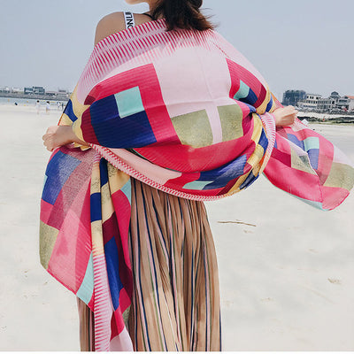 Pareo Étnico de Algodón y Lino - Toalla de Playa Oversized para Viajes - Image 20