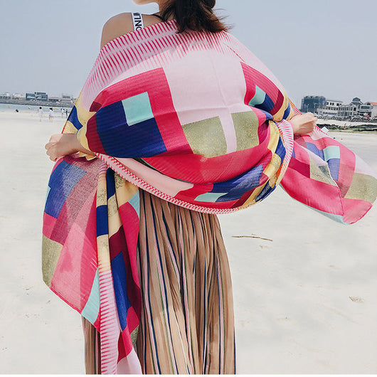 Pareo Étnico de Algodón y Lino - Toalla de Playa Oversized para Viajes - Image 20