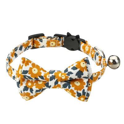 Collar Floral de Algodón con Moño para Gatos - Image 5
