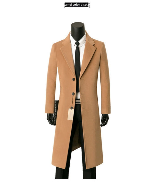 Abrigo de Lana Casual Elegante para Hombre - Largo Medio - Image 12