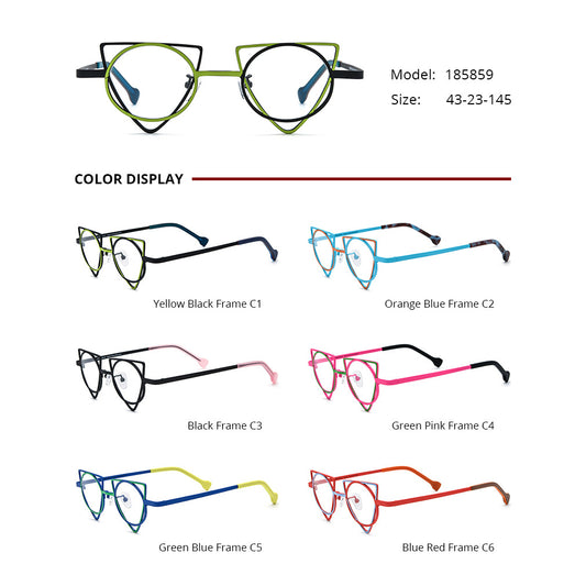Gafas Graduadas Cat-eye Titanio Ultraligero con Lentes de Color - Image 2