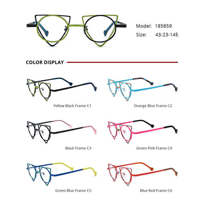 Gafas Graduadas Cat-eye Titanio Ultraligero con Lentes de Color - Image 2