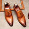 Zapatos Formales de Cuero con Cordones y Punta Afilada para Hombre
